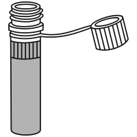 Filled eppendorf tube  with flat
 bottom and screw cap open
 - Clipart -