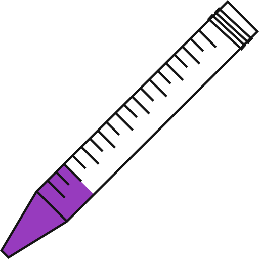  conical bottom Eppendorf tube open - Flat clipart