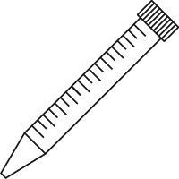 Empty 15ml centrifuge tubes closed - Flat icon