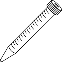 Empty 15ml centrifuge tubes closed - Drawing-