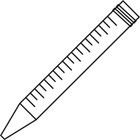 Empty 15ml centrifuge tubes open - Flat Line Art 