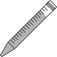 Filled 15ml centrifuge tubes open - Flat Line Art