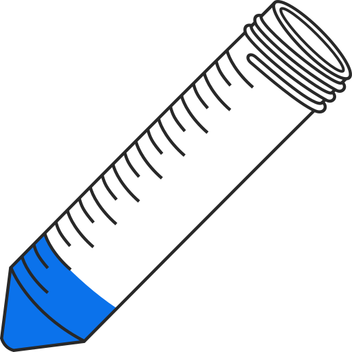  conical bottom Eppendorf tube open - Flat clipart