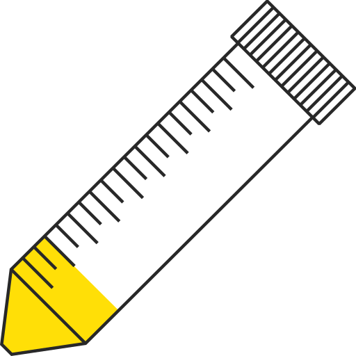  conical bottom Eppendorf tube closed - Flat clipart