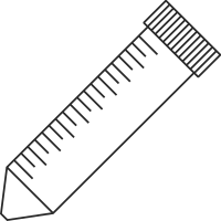 Empty 50ml centrifuge tubes closed - Flat icon