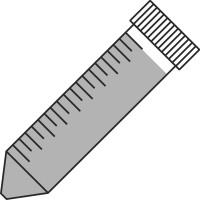 Filled 50ml centrifuge tubes closed - Flat icon