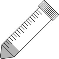 3/11 filled 50ml centrifuge tubes closed - Flat icon