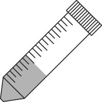 5/11 filled 50ml centrifuge tubes closed - Flat icon