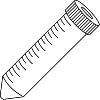 Empty 50ml centrifuge tubes closed - Drawing-