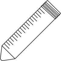 Empty 50ml centrifuge tubes open - Flat Line Art 