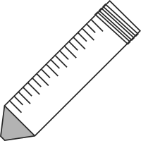 1/10 filled 50ml centrifuge tubes open - Flat Line Art