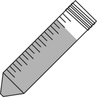 Filled 50ml centrifuge tubes open - Flat Line Art