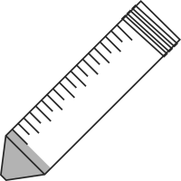 2/10 filled 50ml centrifuge tubes open - Flat Line Art