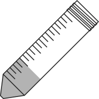 4/10 filled 50ml centrifuge tubes open - Flat Line Art