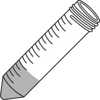  4/11 filled50ml centrifuge tubes closed - Lab icon