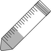 5/10 filled 50ml centrifuge tubes open - Flat Line Art