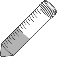  6/11 filled50ml centrifuge tubes closed - Lab icon