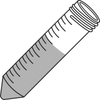  8/11 filled50ml centrifuge tubes closed - Lab icon