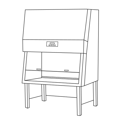 PCR thermocycler closed - drawing