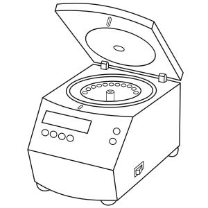 Microcentrifuge open - cartoon 