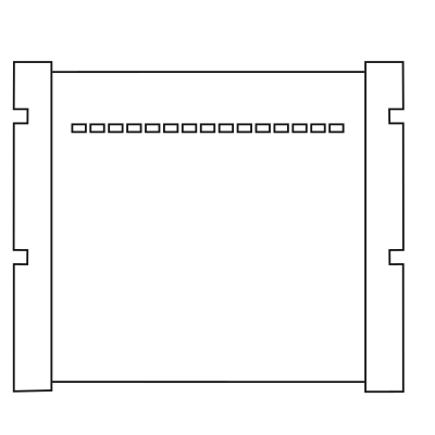  Agarose gel with 15 wells into tray - Flat Icons