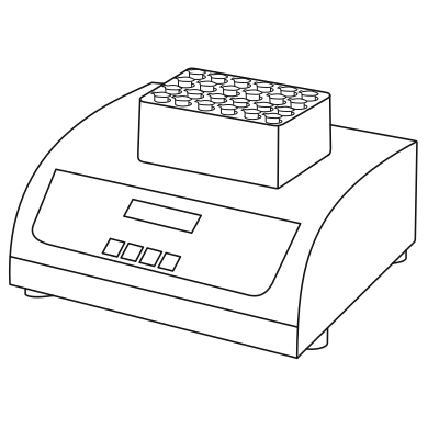 Thermal Mixer for 24 tubes with tubes - clipart 