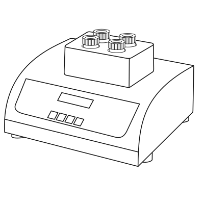 Thermal Mixer for 4 tubes with tubes - clipart 