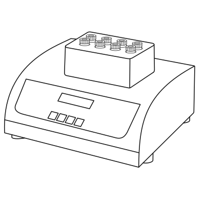 Thermal Mixer for 8 tubes with tubes - clipart 