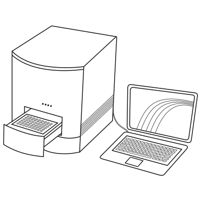 Real-time PCR thermocycler open - Flat Icons 