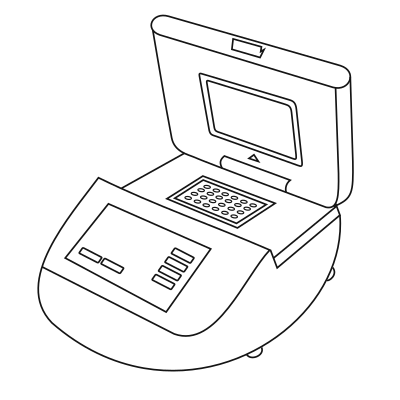 PCR thermocycler open - Flat Icons 