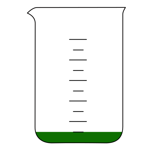 1/10  blue filled Beaker - Lab icon