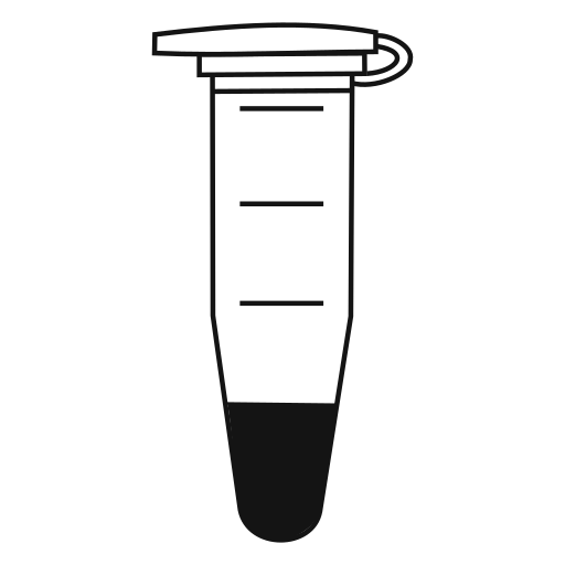  conical bottom Eppendorf tube closed - Flat clipart