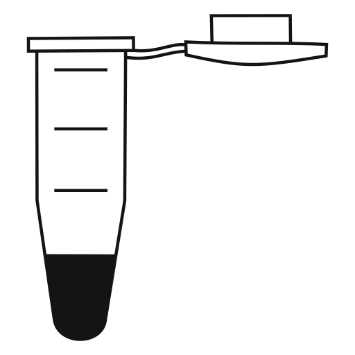  conical bottom Eppendorf tube open - Flat clipart