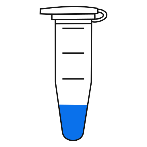  conical bottom Eppendorf tube closed - Flat clipart