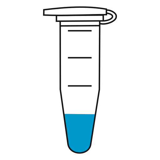  conical bottom Eppendorf tube closed - Flat clipart