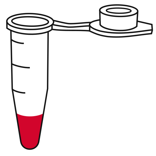  conical bottom Eppendorf tube open - Flat clipart