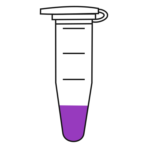  conical bottom Eppendorf tube closed - Flat clipart