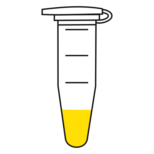  conical bottom Eppendorf tube closed - Flat clipart