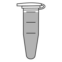 Filled eppendorf tube with conical bottom and snap cap closed - Flat Icon-