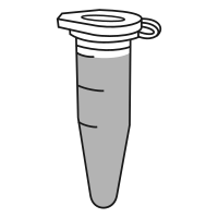 Filled eppendorf tube with conical bottom and snap cap closed - Drawing-