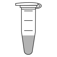 4/10 filled eppendorf tube with conical bottom and snap cap closed - Flat Icon-