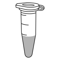 5/10 filled eppendorf tube with conical bottom and snap cap closed - Drawing-