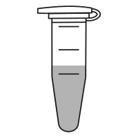 6/10 filled eppendorf tube with conical bottom and snap cap closed - Flat Icon-