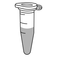 7/10 filled eppendorf tube with conical bottom and snap cap closed - Drawing-