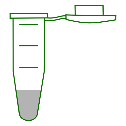  conical bottom Eppendorf tube open -  Flat Icon