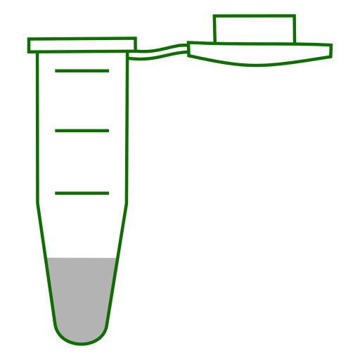  conical bottom Eppendorf tube open - Flat clipart