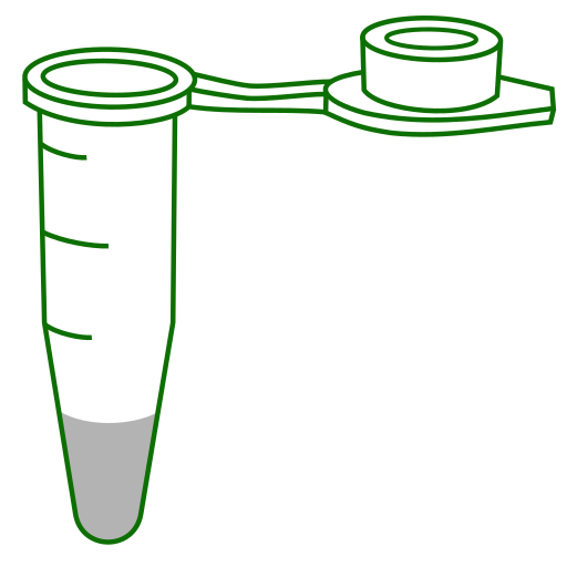  conical bottom Eppendorf tube open -  Icon