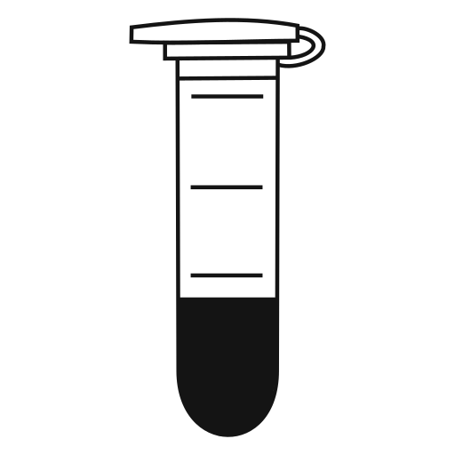  conical bottom Eppendorf tube closed - Flat clipart