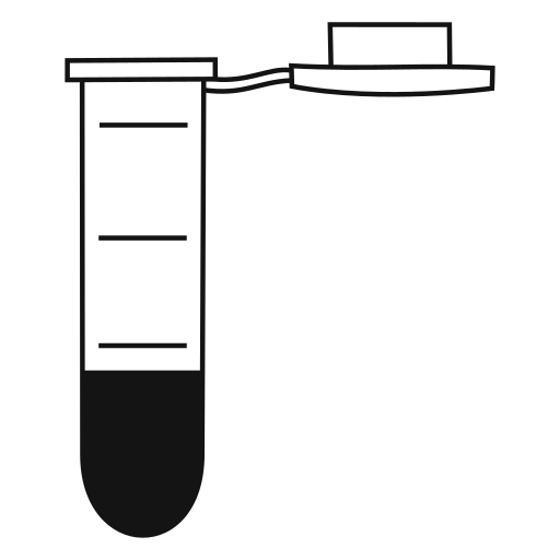  conical bottom Eppendorf tube open - Flat clipart