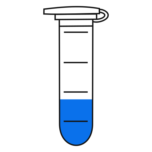  conical bottom Eppendorf tube closed - Flat clipart